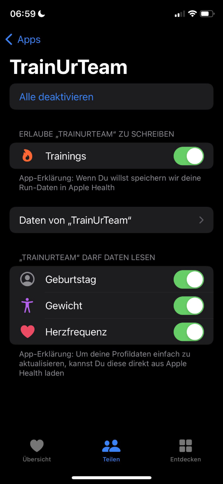 Apple Health Integration