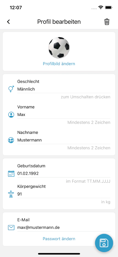 Benutzerprofil Benutzerprofil